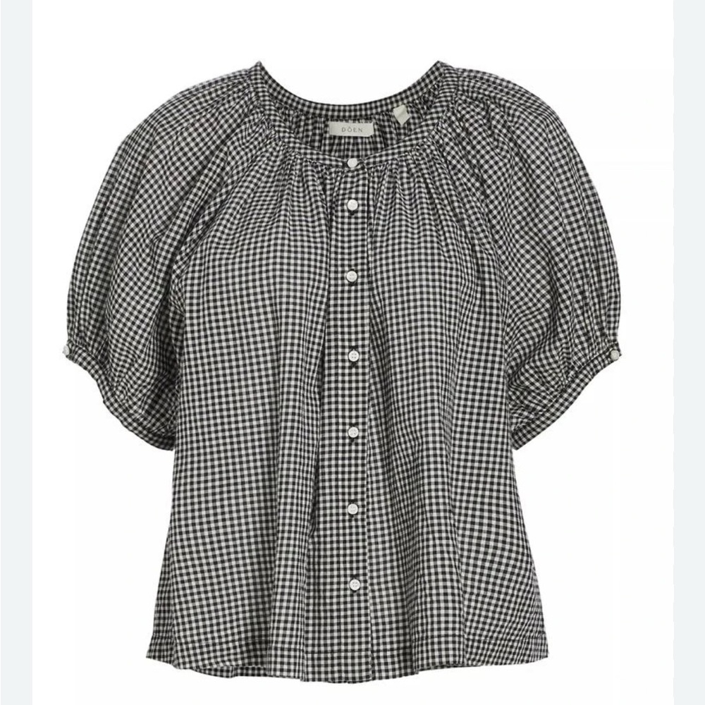 Doen June Top in La Maddalena Gingham
Size XS